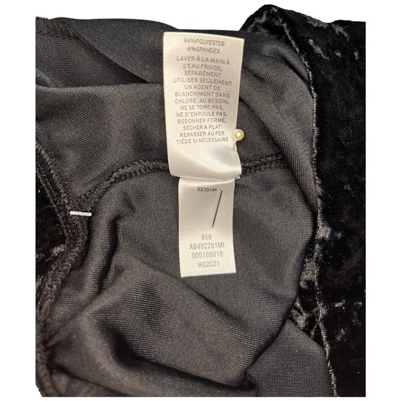 New Nordstrom Abound Crushed Velvet Velour Mini Retro 90s Y2K Skirt Black S - Picture 10 of 11